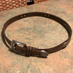 34” Fossil Brown Leather Cowboy Style Golf Belt